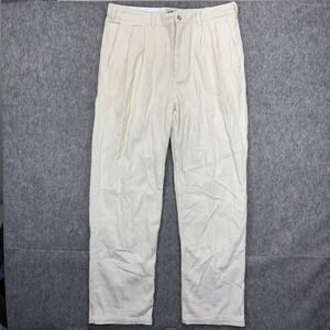 Manresa Louis Corduroy Pants Mens XL 34x32 White Cream Preppy Cotton New England